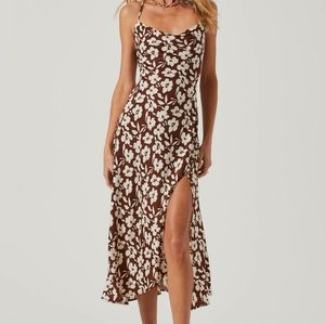 NWT ASTR the label Gaia Midi Dress